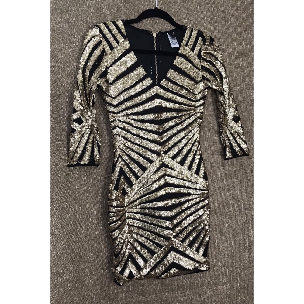 🖤Gold and Black sequin dress